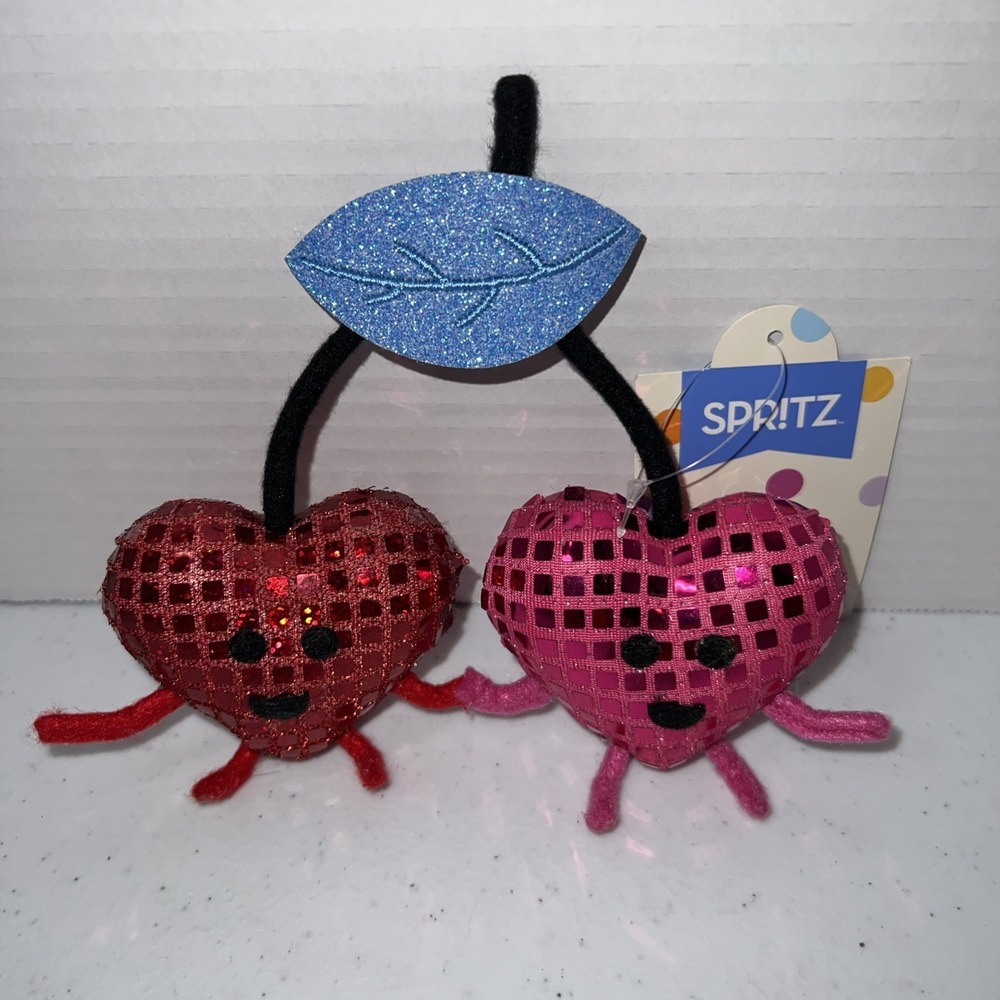 Target Spritz Valentine Felt Duos-3 Pairs-Avocados Cherries Coffee/Donut NWT - Picture 4 of 4